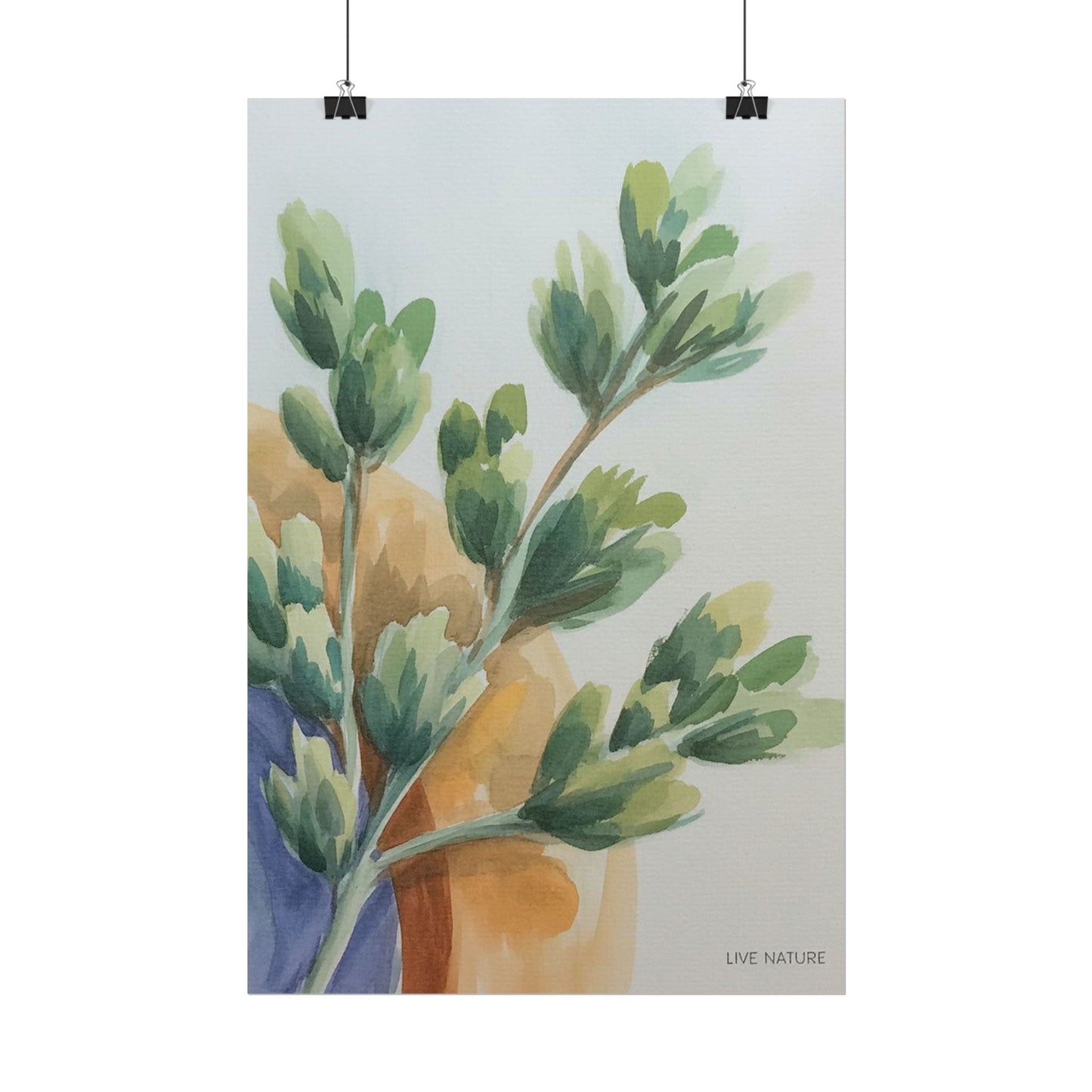 Live Nature Sagebrush Watercolor Art Print