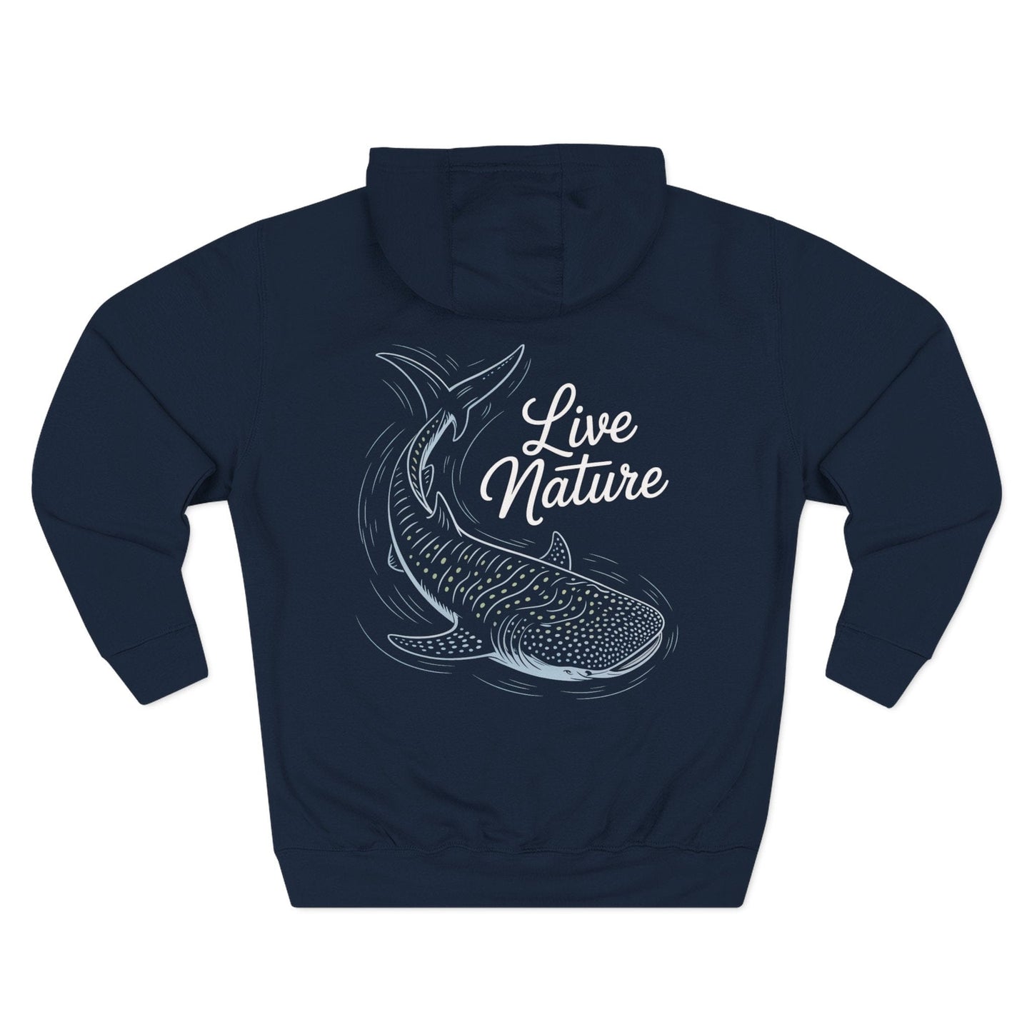 Three-Panel Fleece Hoodie - whale-shark-illustrated-in-detailed-line_Of-5SSVoQgeBa10qDYI01Q_dXOireTdRC-3Ogud4qGA3w (Front+Back) - Three-Panel Fleece Hoodie