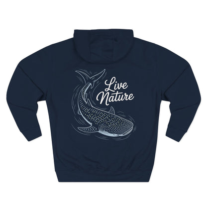 Three-Panel Fleece Hoodie - whale-shark-illustrated-in-detailed-line_Of-5SSVoQgeBa10qDYI01Q_dXOireTdRC-3Ogud4qGA3w (Front+Back) - Three-Panel Fleece Hoodie