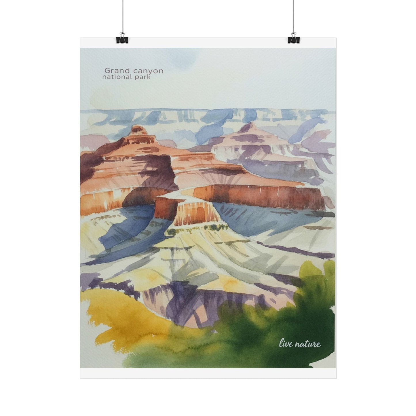 Grand Canyon National Park Watercolor Art Print