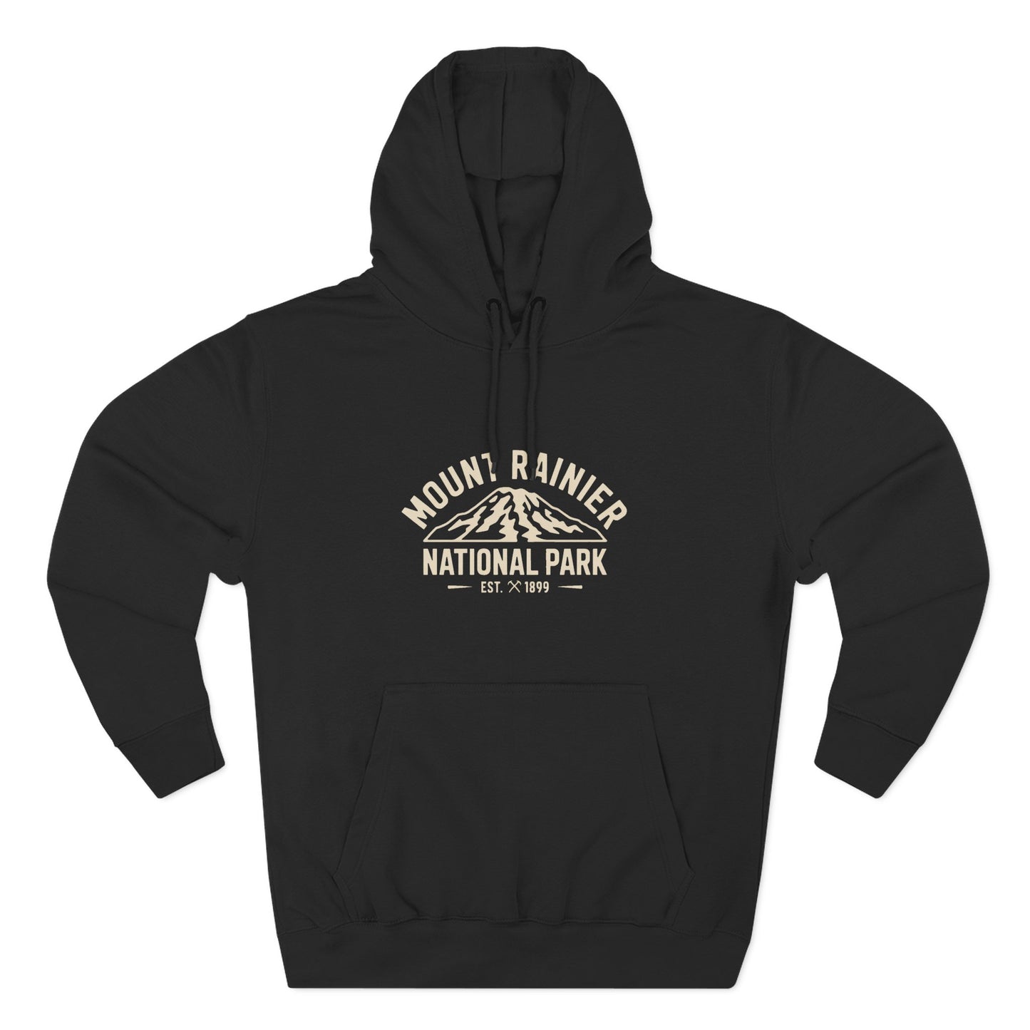 Mount Rainier National Park Fleece Hoodie Cotton