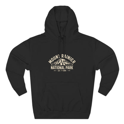 Mount Rainier National Park Fleece Hoodie Cotton