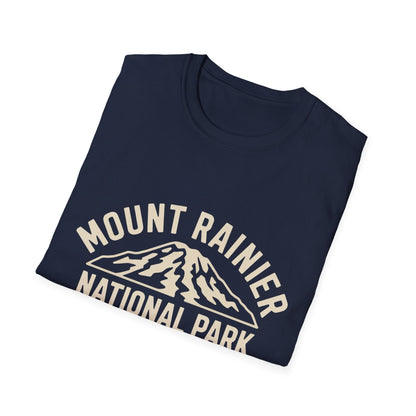 Mount Rainier National Park Logo T-Shirt - White Cotton