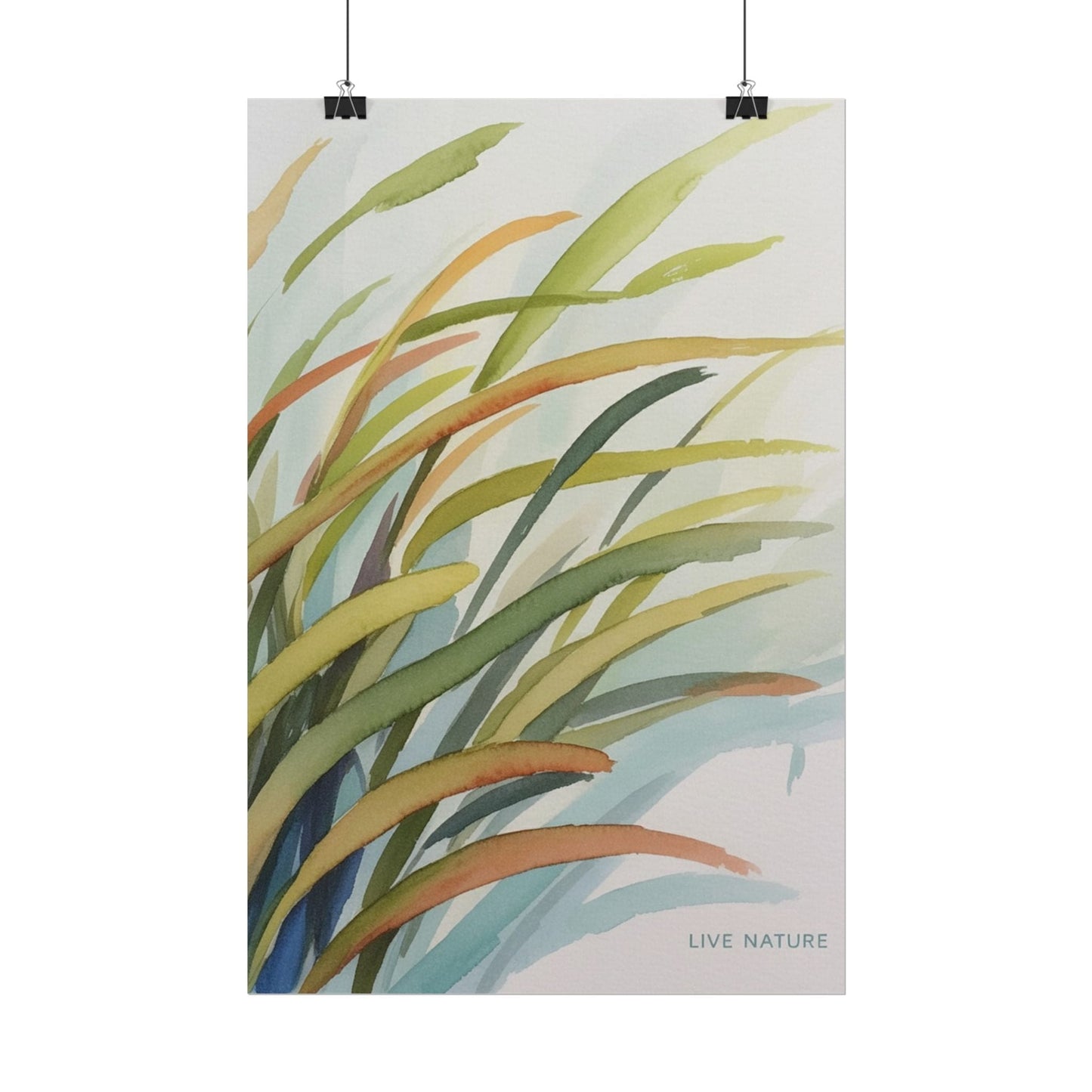 Seagrass Watercolor Art Print 'Live Nature' Design