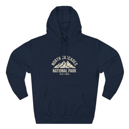 North Cascades National Park Fleece Hoodie White