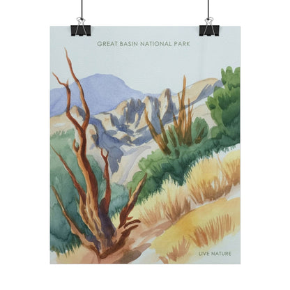 Great Basin National Park Watercolor Art Print