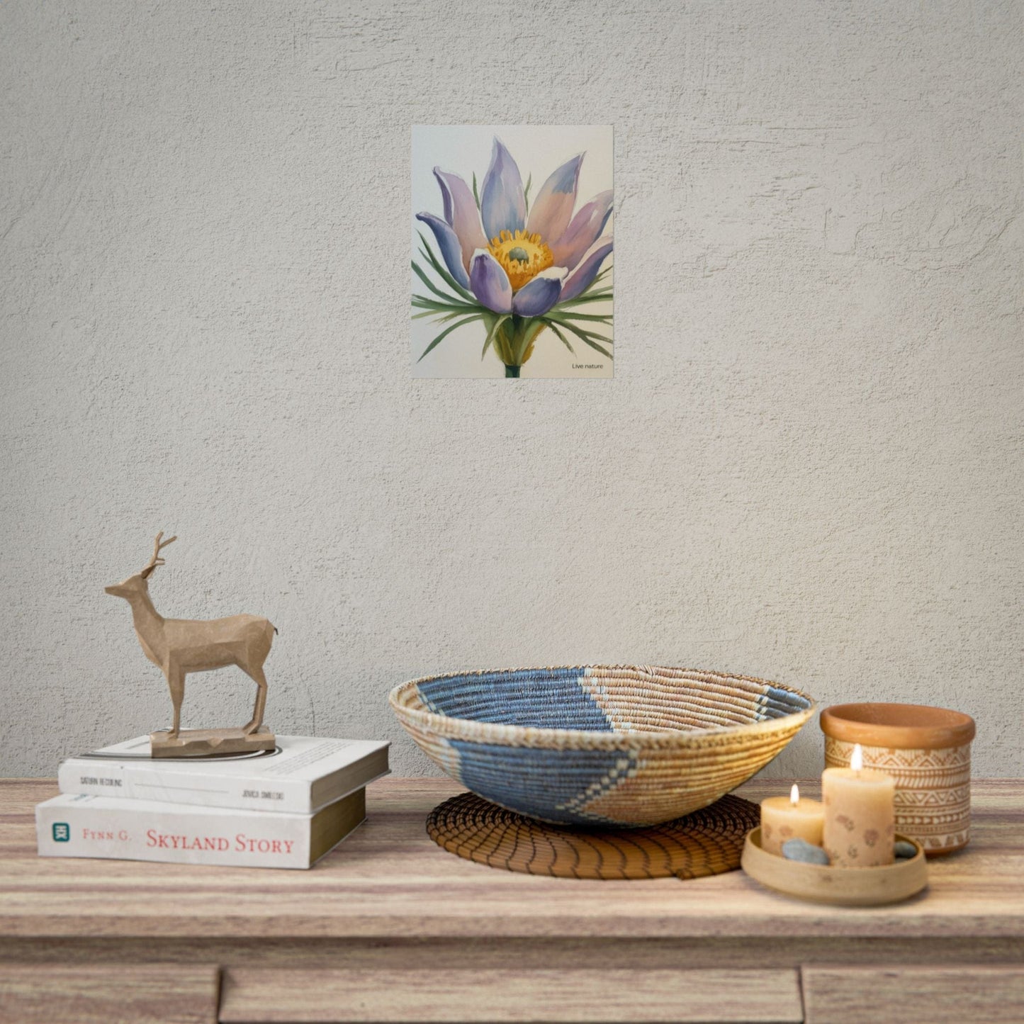 Pasque Flower Watercolor Art Print 'Live Nature