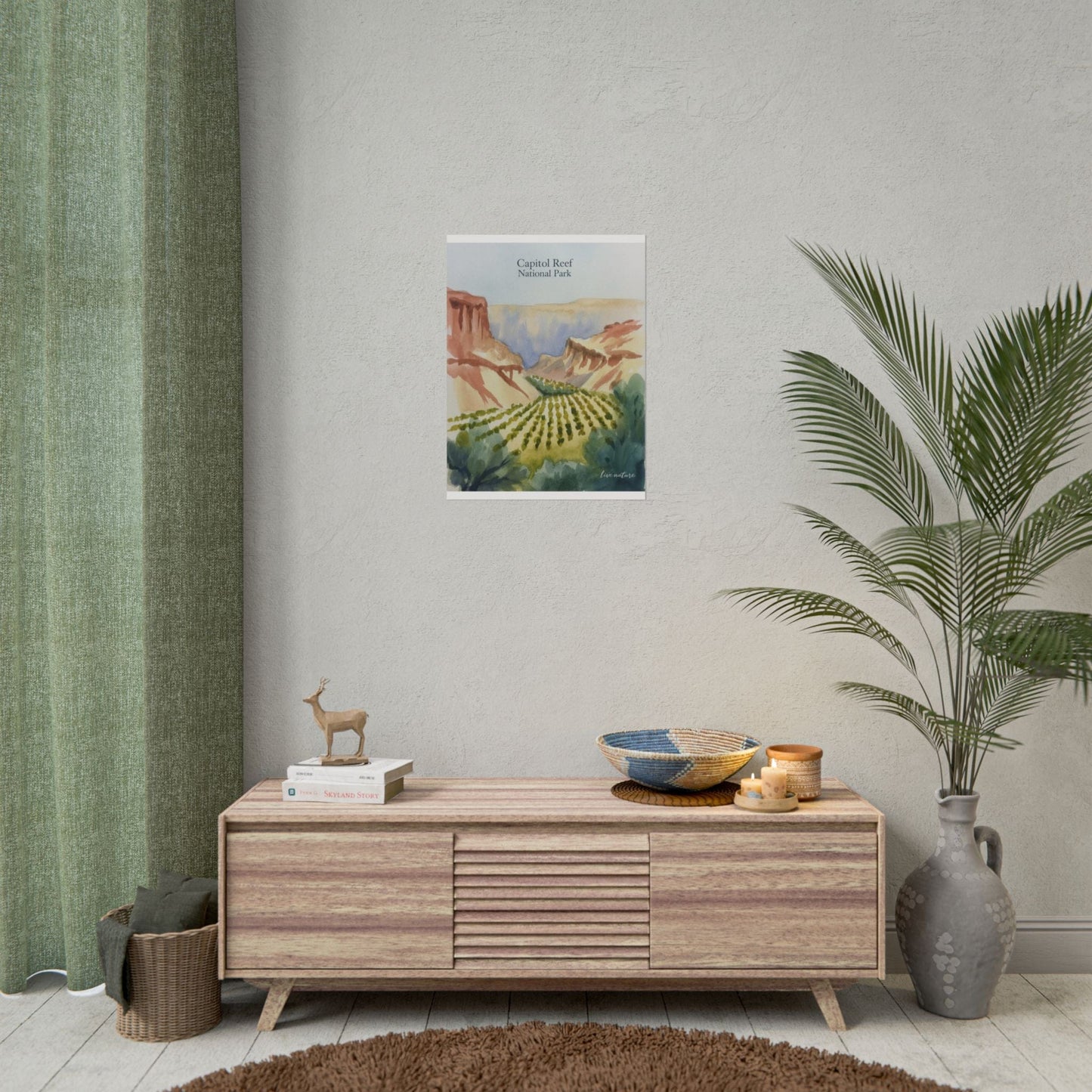 Capitol Reef National Park Watercolor Landscape Print