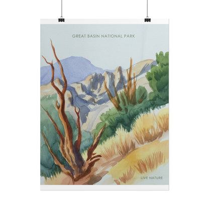 Great Basin National Park Watercolor Art Print