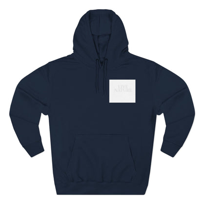 Three-Panel Fleece Hoodie - dolphin (Front+Back) - Three-Panel Fleece Hoodie (Smart: Original on light)