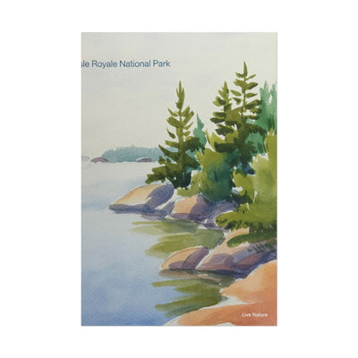Isle Royale National Park Watercolor Poster Print