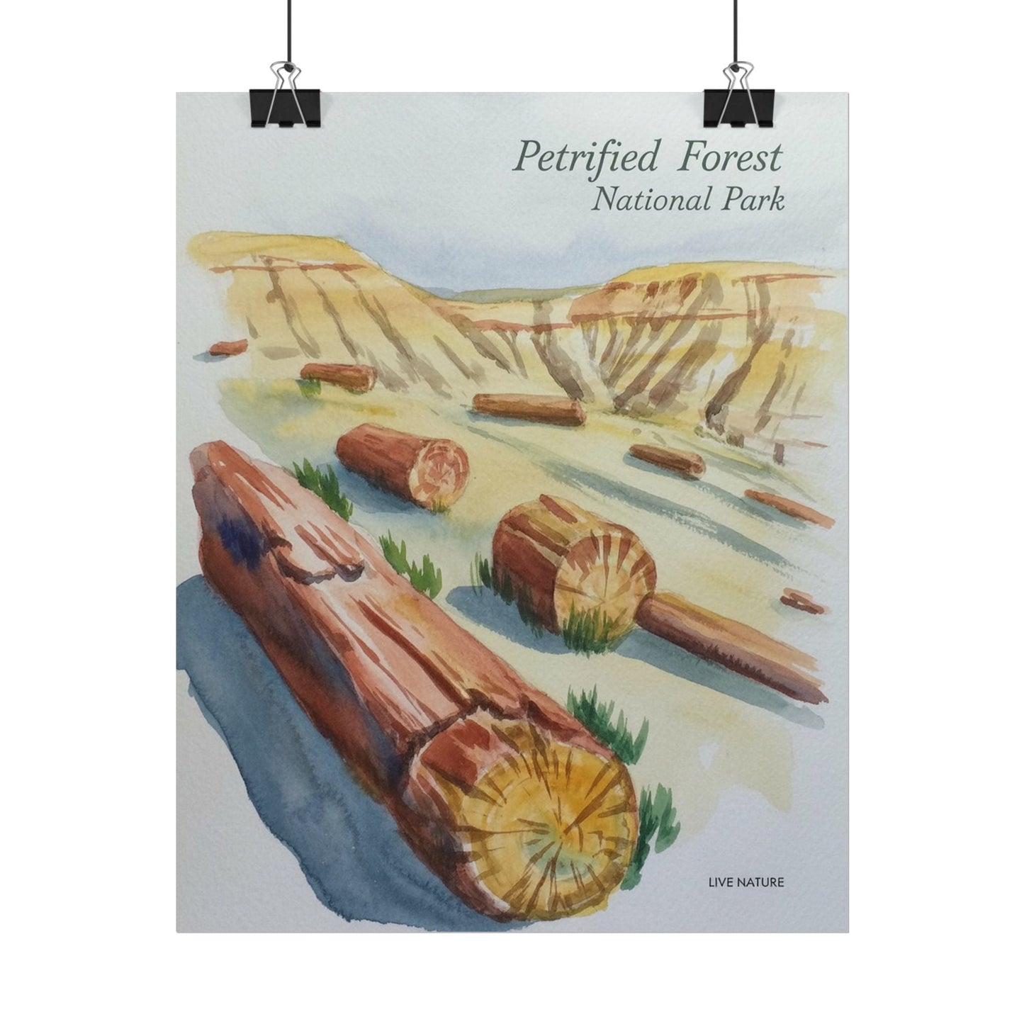 Petrified Forest National Park Watercolor Art Print