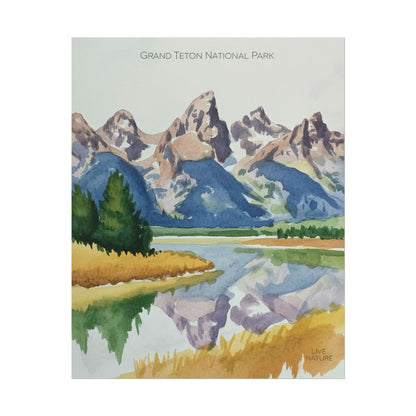Grand Teton National Park Watercolor Art Print
