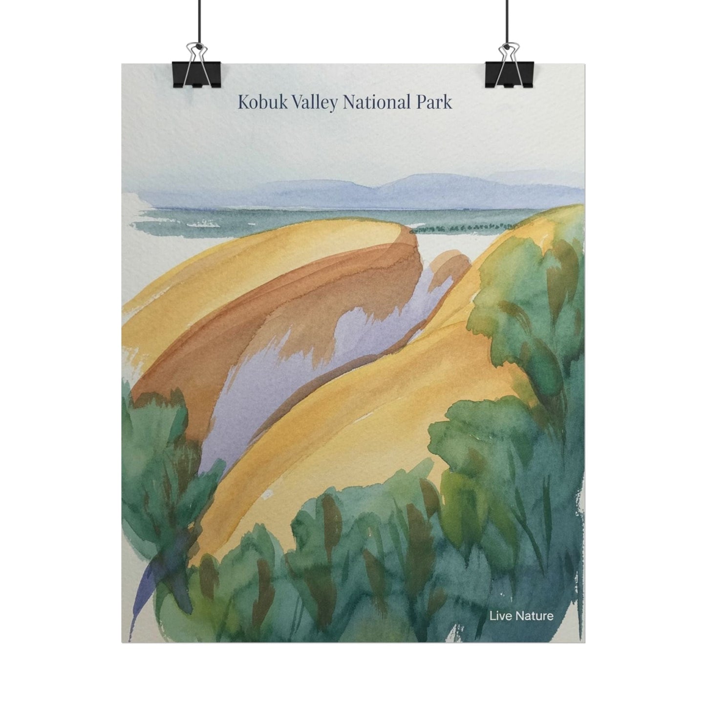 Kobuk Valley National Park Watercolor Poster Print
