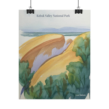 Kobuk Valley National Park Watercolor Poster Print