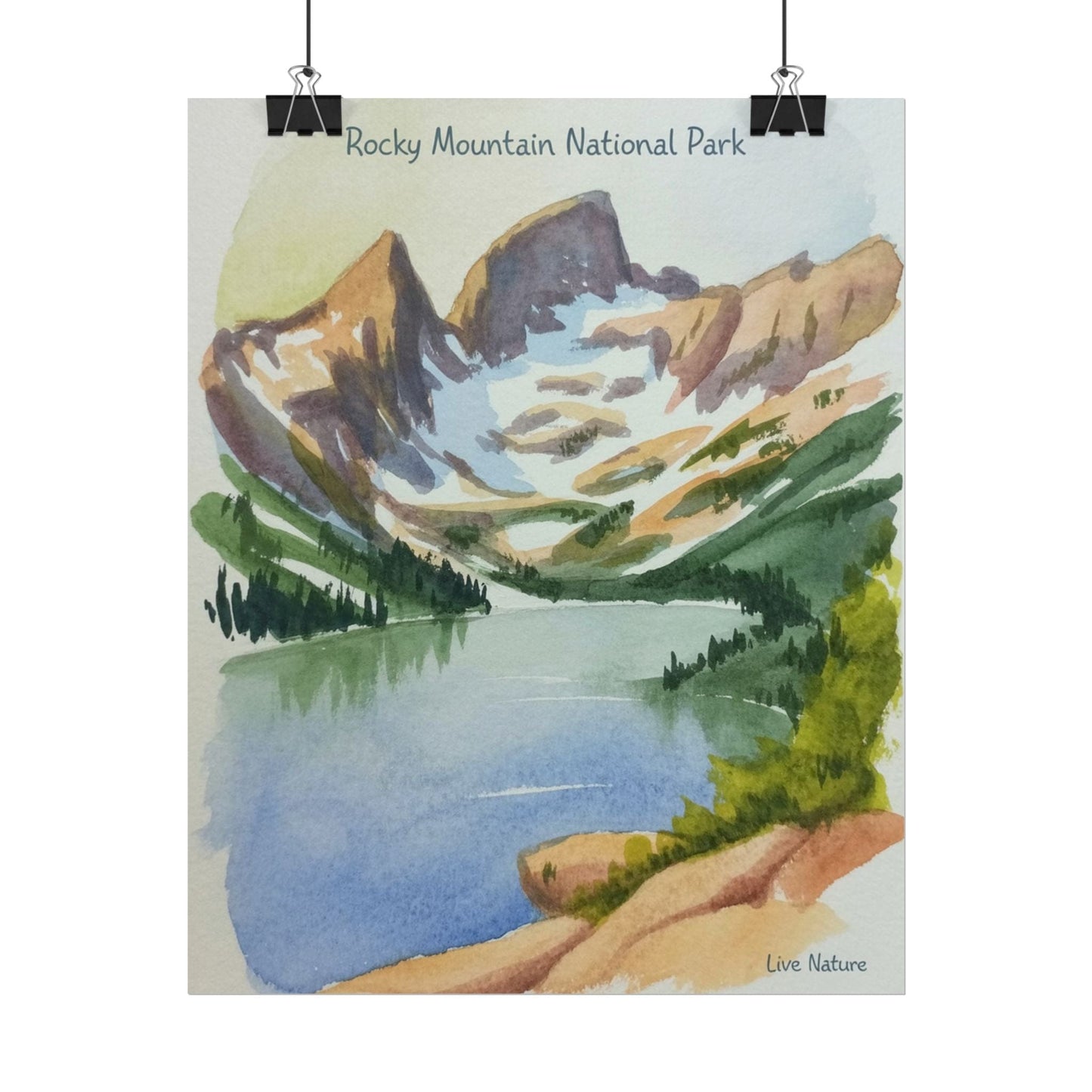 Rocky Mountain National Park Watercolor Print