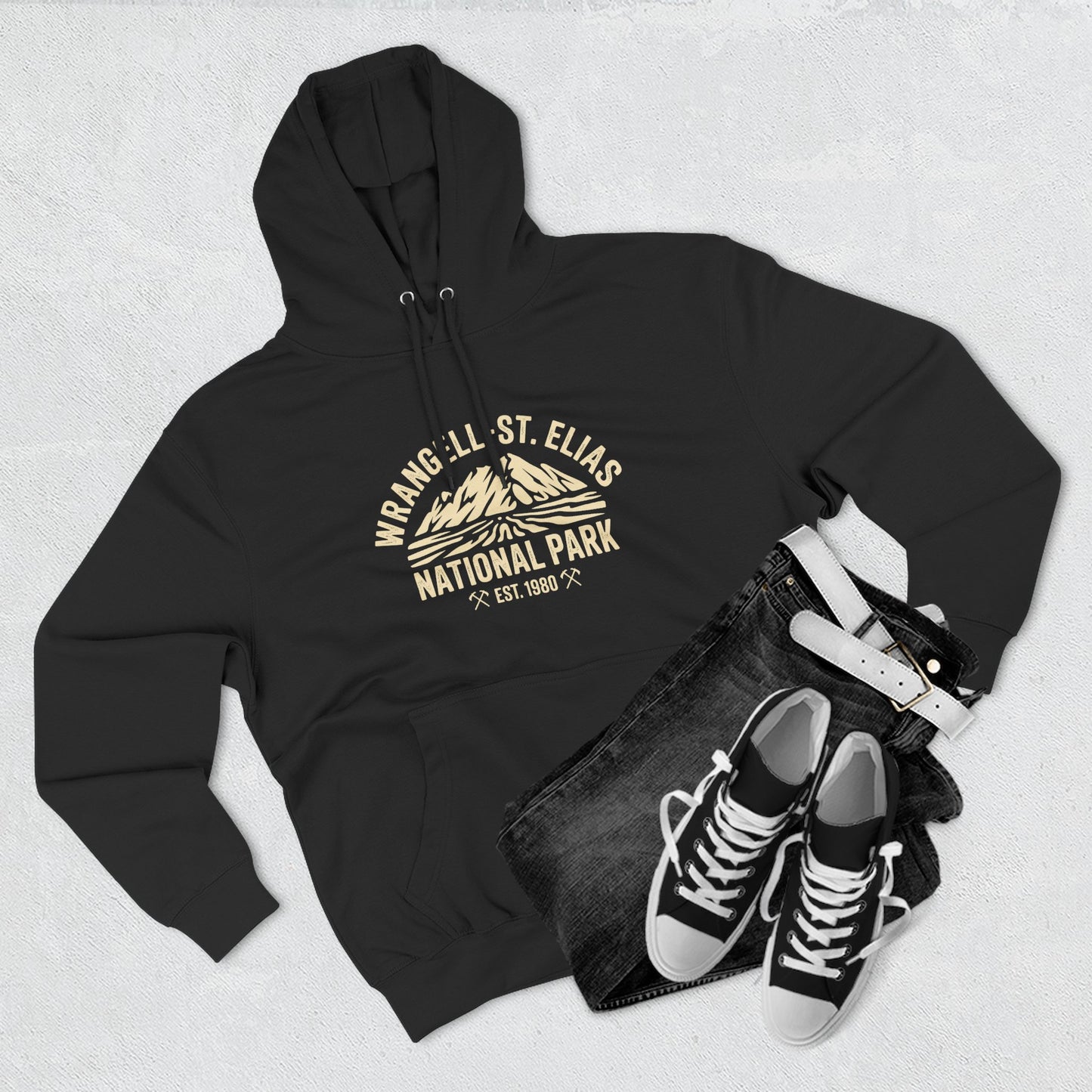 Wrangell-St. Elias National Park Hoodie Cotton Fleece