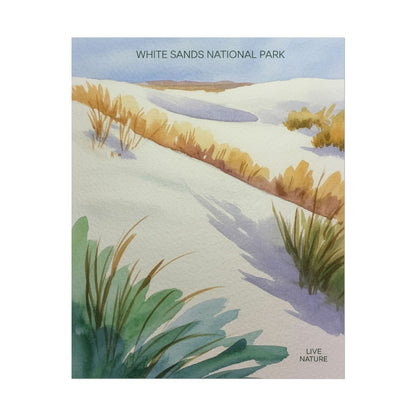 White Sands National Park Watercolor Art Print
