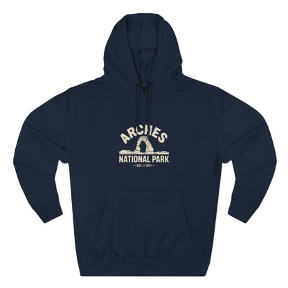 Arches National Park Graphic Fleece Hoodie White
