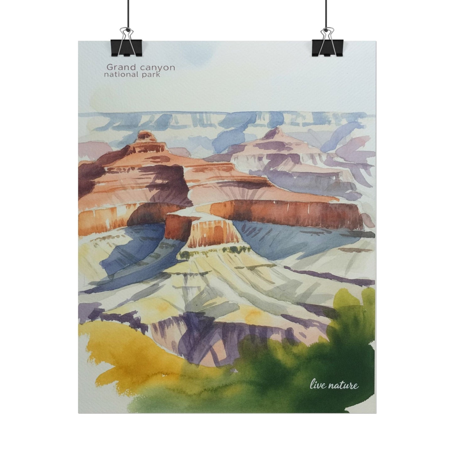 Grand Canyon National Park Watercolor Art Print