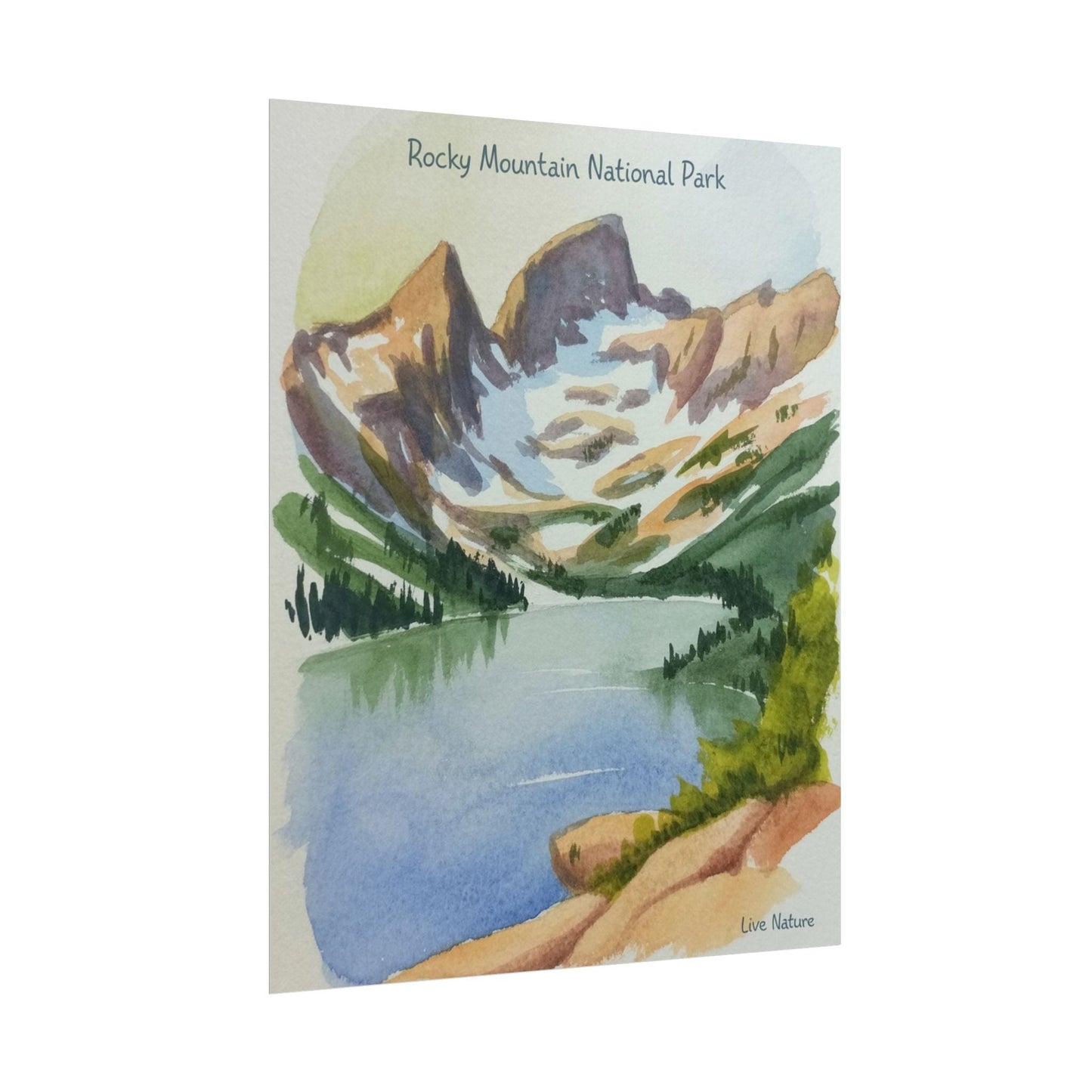Rocky Mountain National Park Watercolor Print