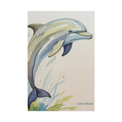 Dolphin Watercolor Art Print - Live Nature Design