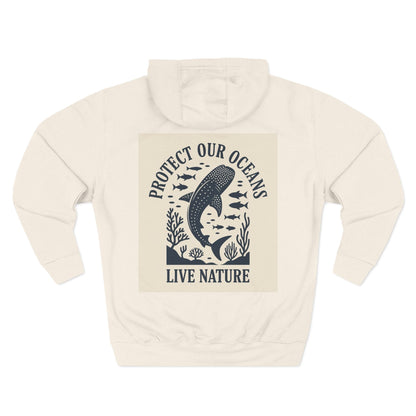 Live Nature Fleece Hoodie Ring Spun Cotton Design