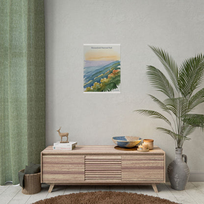 Shenandoah National Park Watercolor Art Print