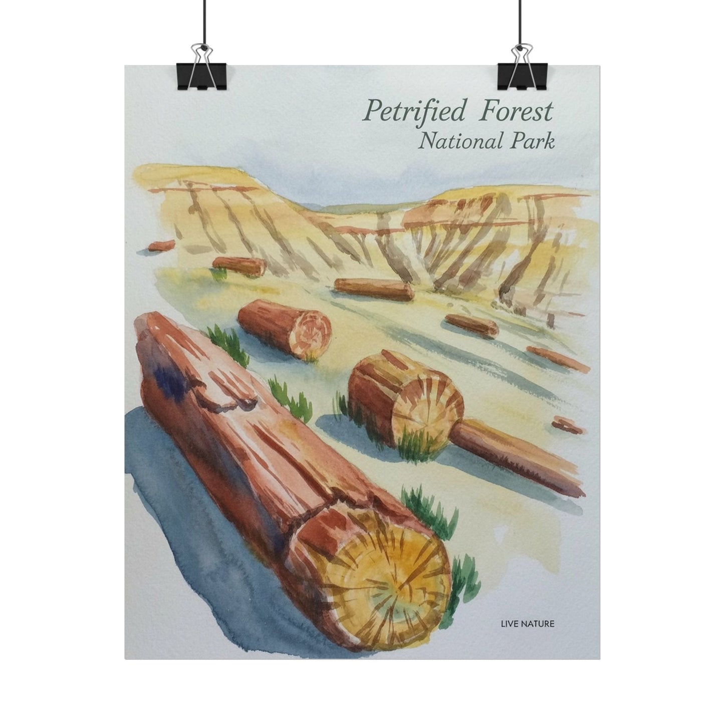 Petrified Forest National Park Watercolor Art Print