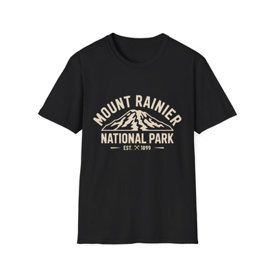 Mount Rainier National Park Logo T-Shirt - White Cotton