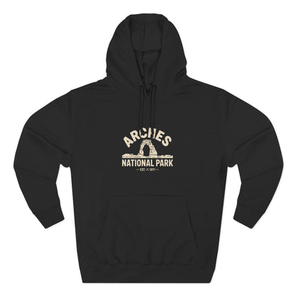 Arches National Park Graphic Fleece Hoodie White