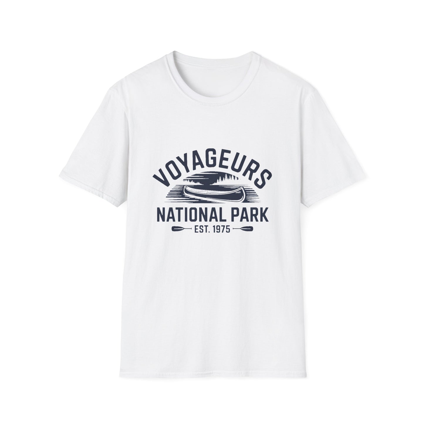 Voyageurs National Park Canoe T-Shirt - White Cotton