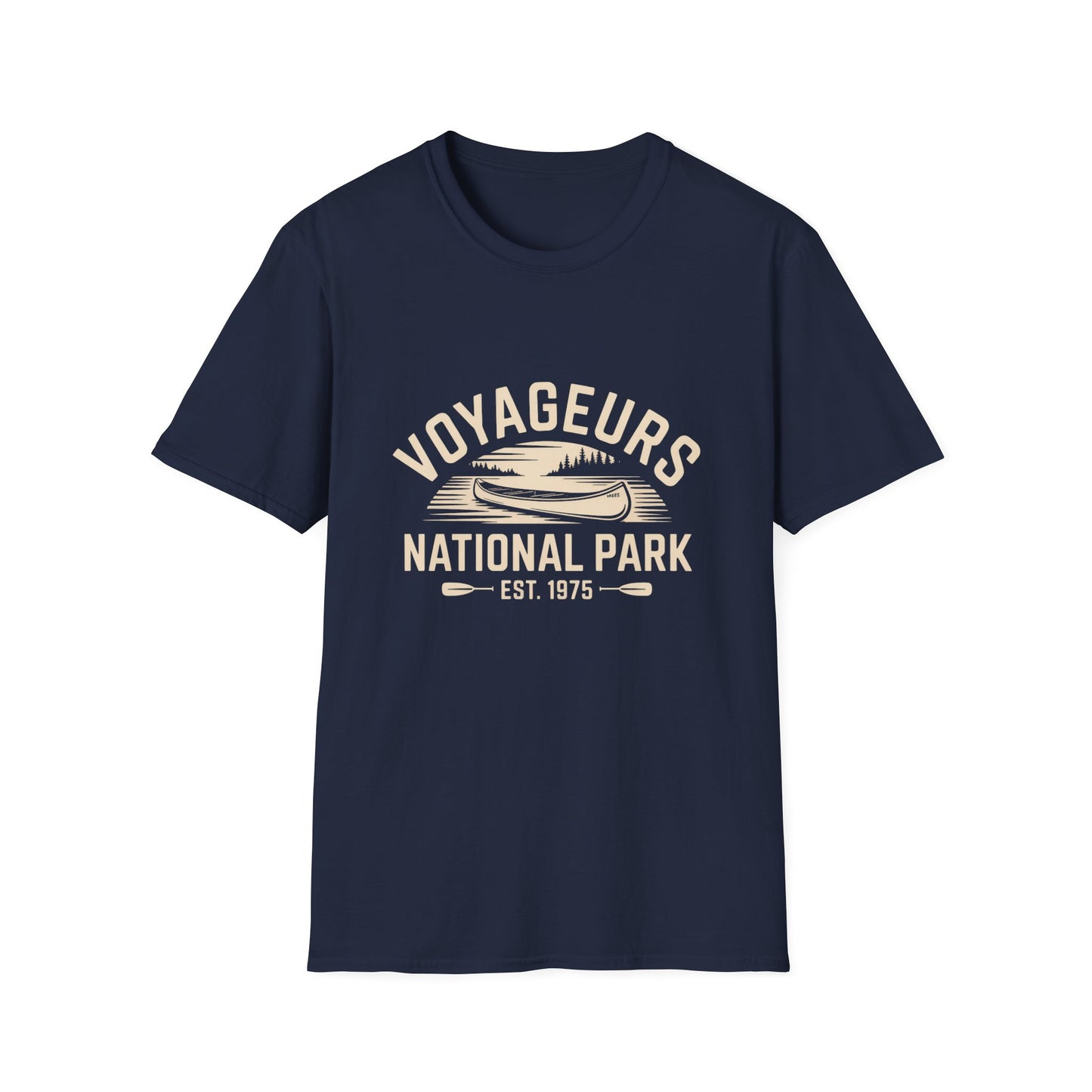 Voyageurs National Park Canoe T-Shirt - White Cotton