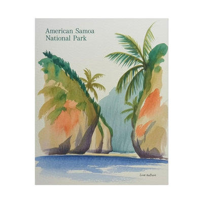 American Samoa National Park Watercolor Poster Print