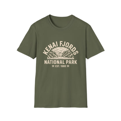 Kenai Fjords National Park Retro T-Shirt - Softstyle