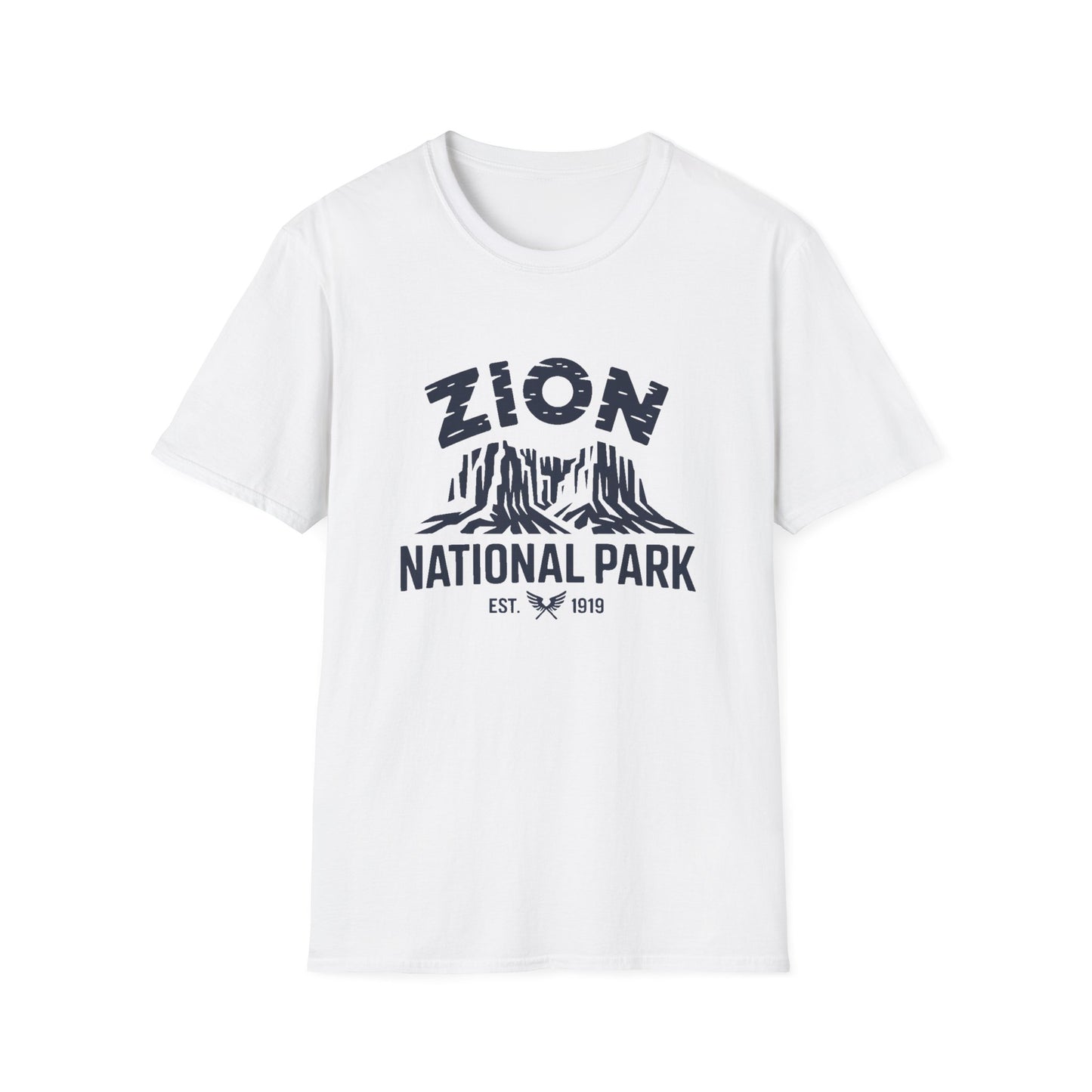 Zion National Park Graphic T-Shirt White Cotton