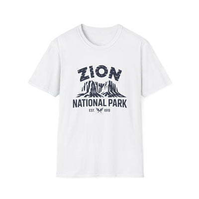 Zion National Park Graphic T-Shirt White Cotton