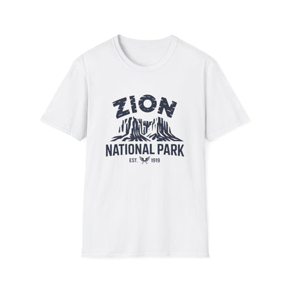 Zion National Park Graphic T-Shirt White Cotton