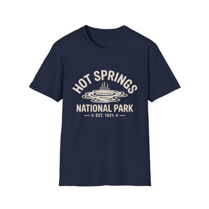 Hot Springs National Park Logo T-Shirt - White Cotton