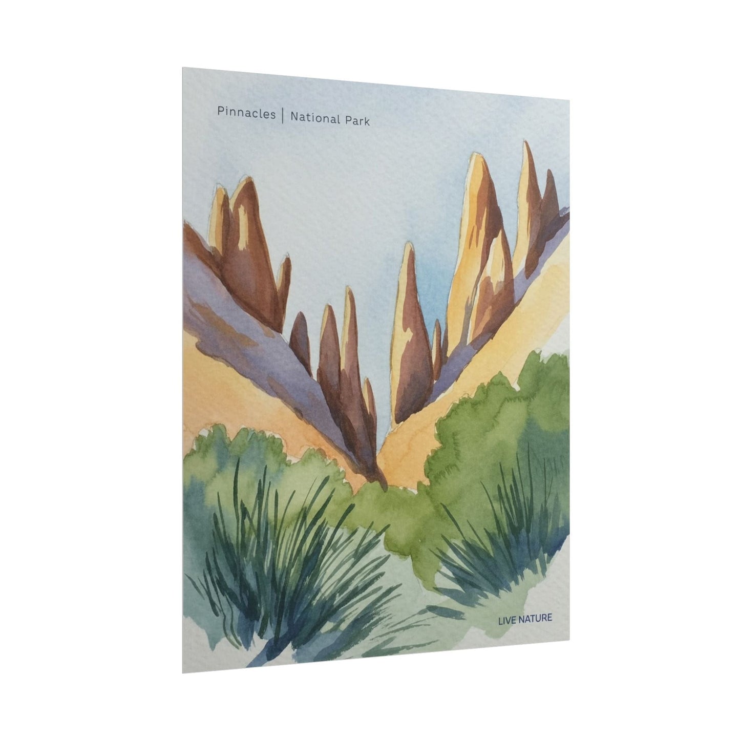 Pinnacles National Park Watercolor Art Print