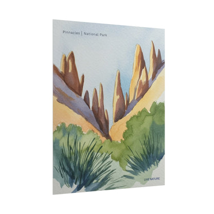 Pinnacles National Park Watercolor Art Print