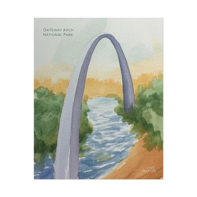 Gateway Arch National Park Watercolor Poster Print