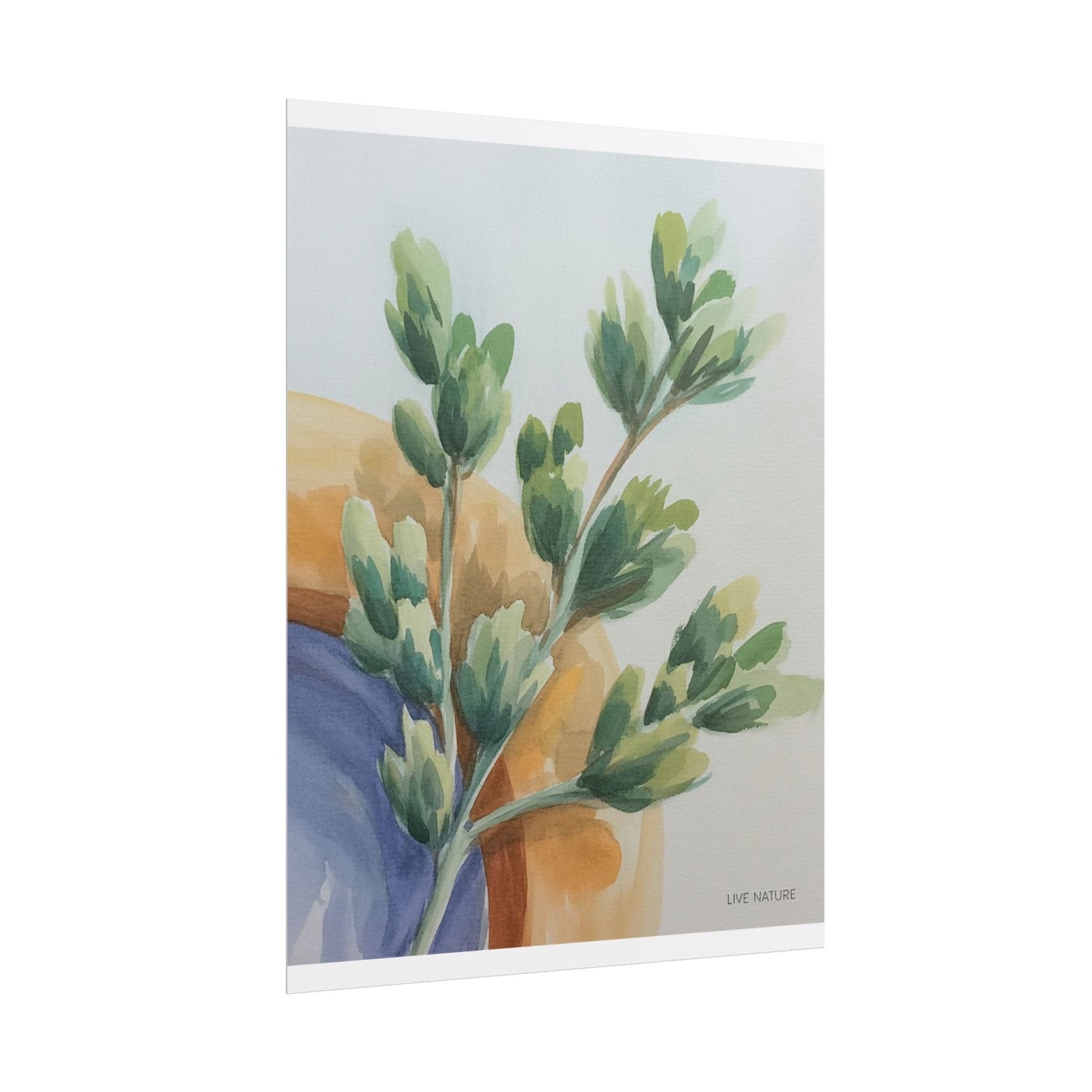 Live Nature Sagebrush Watercolor Art Print
