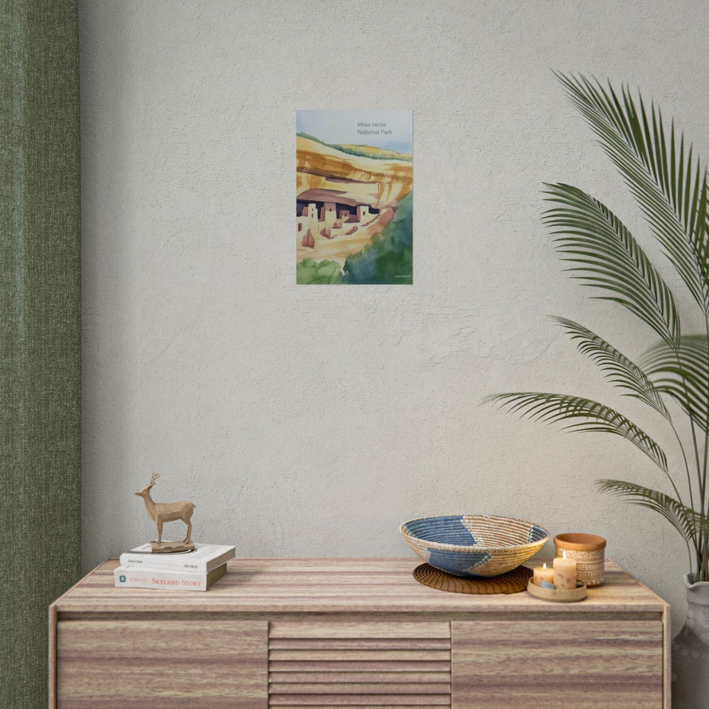 Mesa Verde National Park Cliff Dwellings Watercolor Poster