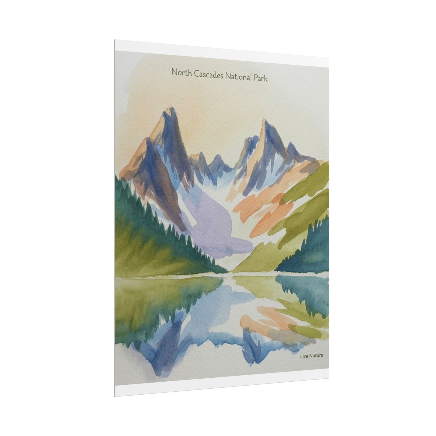 North Cascades National Park Watercolor Art Print