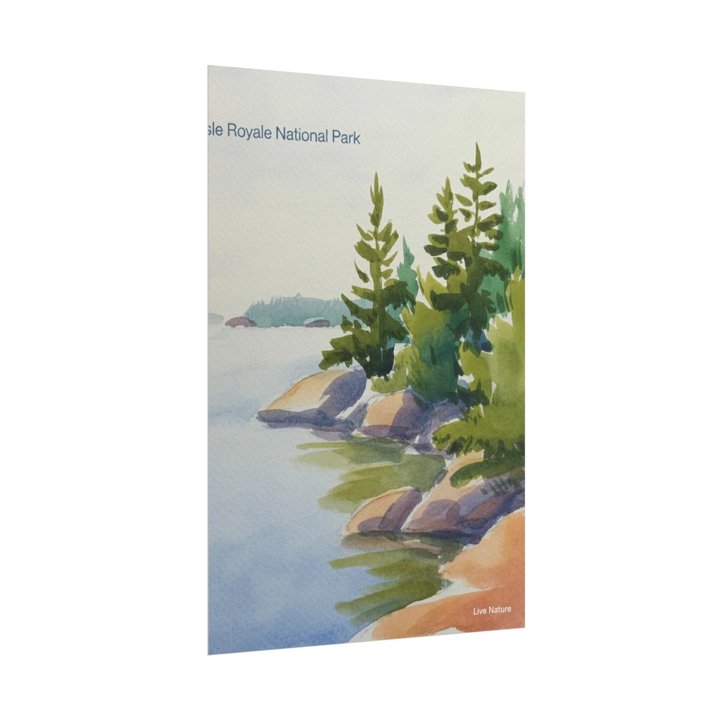 Isle Royale National Park Watercolor Poster Print