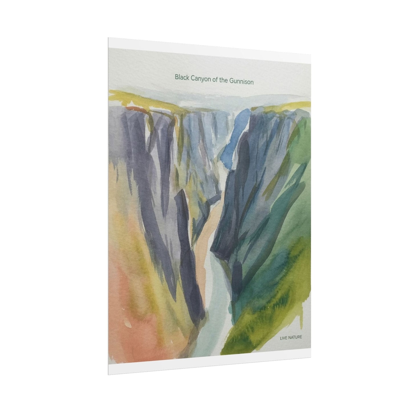 Black Canyon of the Gunnison Watercolor Art Print