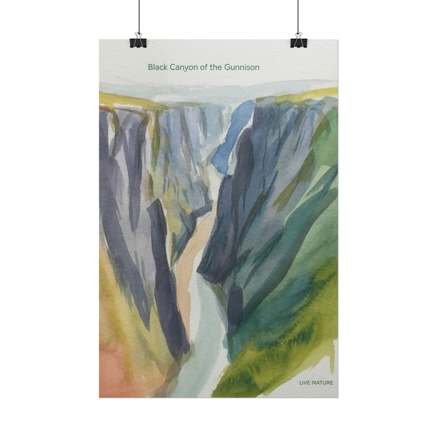 Black Canyon of the Gunnison Watercolor Art Print