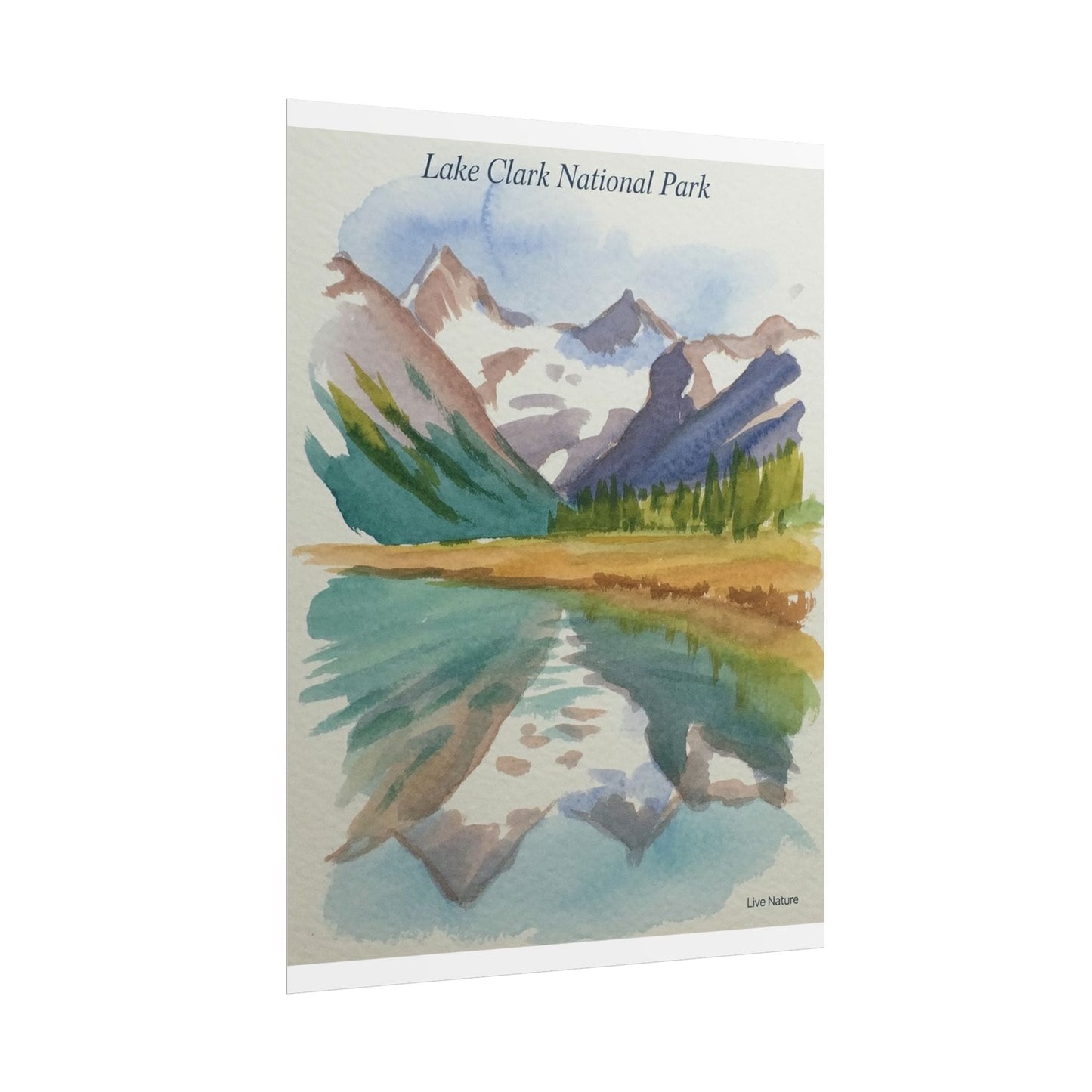 Lake Clark National Park Watercolor Print Poster