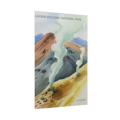 Lassen Volcanic National Park Watercolor Print